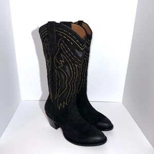 Frye Shelby Studded Leather Western Boots